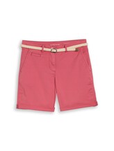 Nicht ausgewählt, Chino Bermuda Shorts mit Gürtel von Tom Tailor, rot
