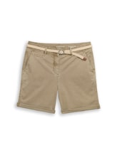 Geselecteerd, Chino-bermuda met riem door Tom Tailor, groen