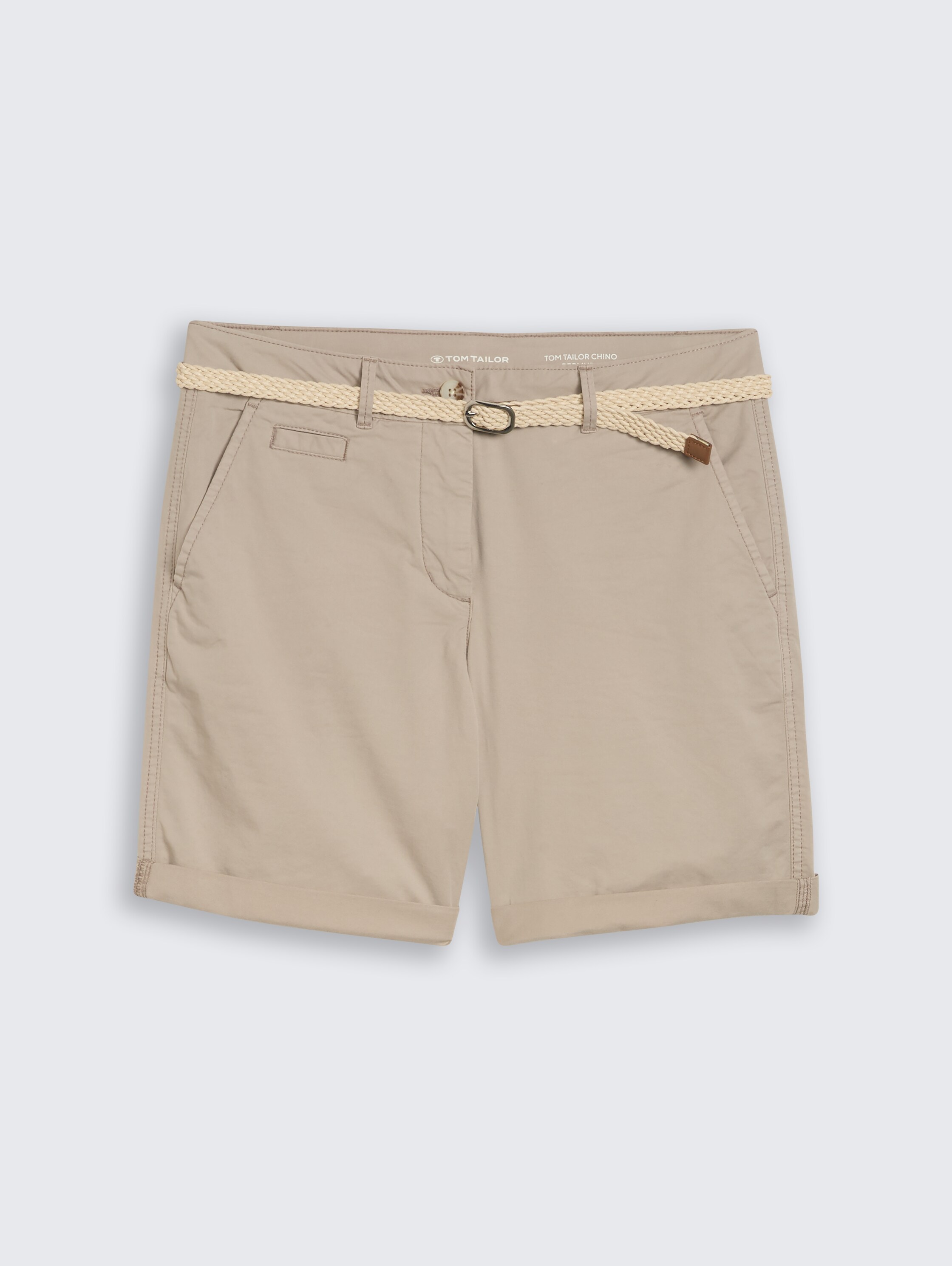 Chino-bermuda met riem - soft_taupe_grey - 