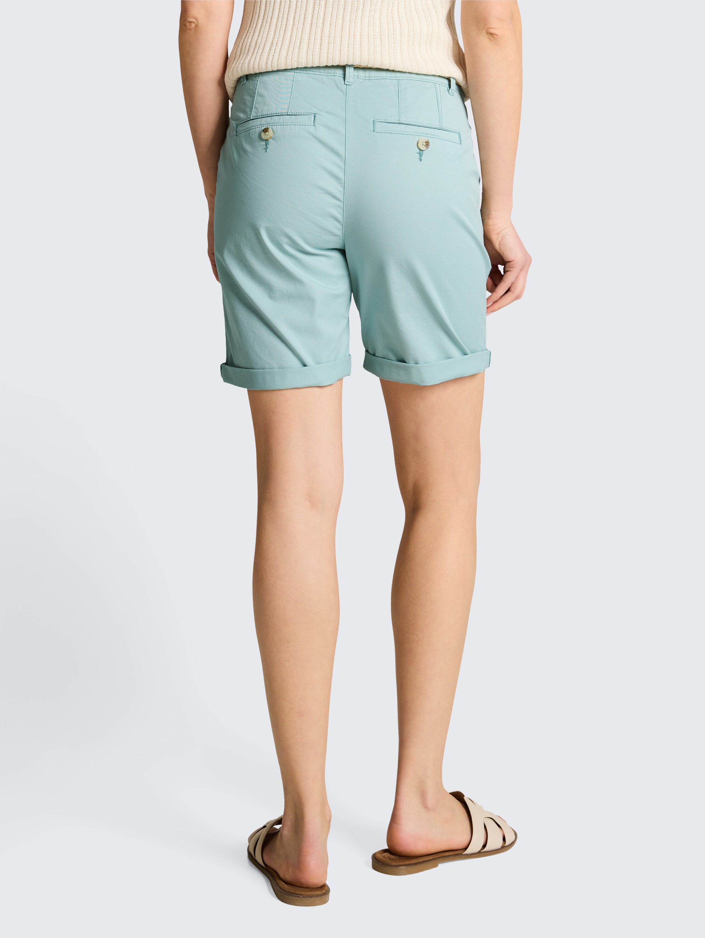 Chino Bermuda shorts with belt - blue_haze - 