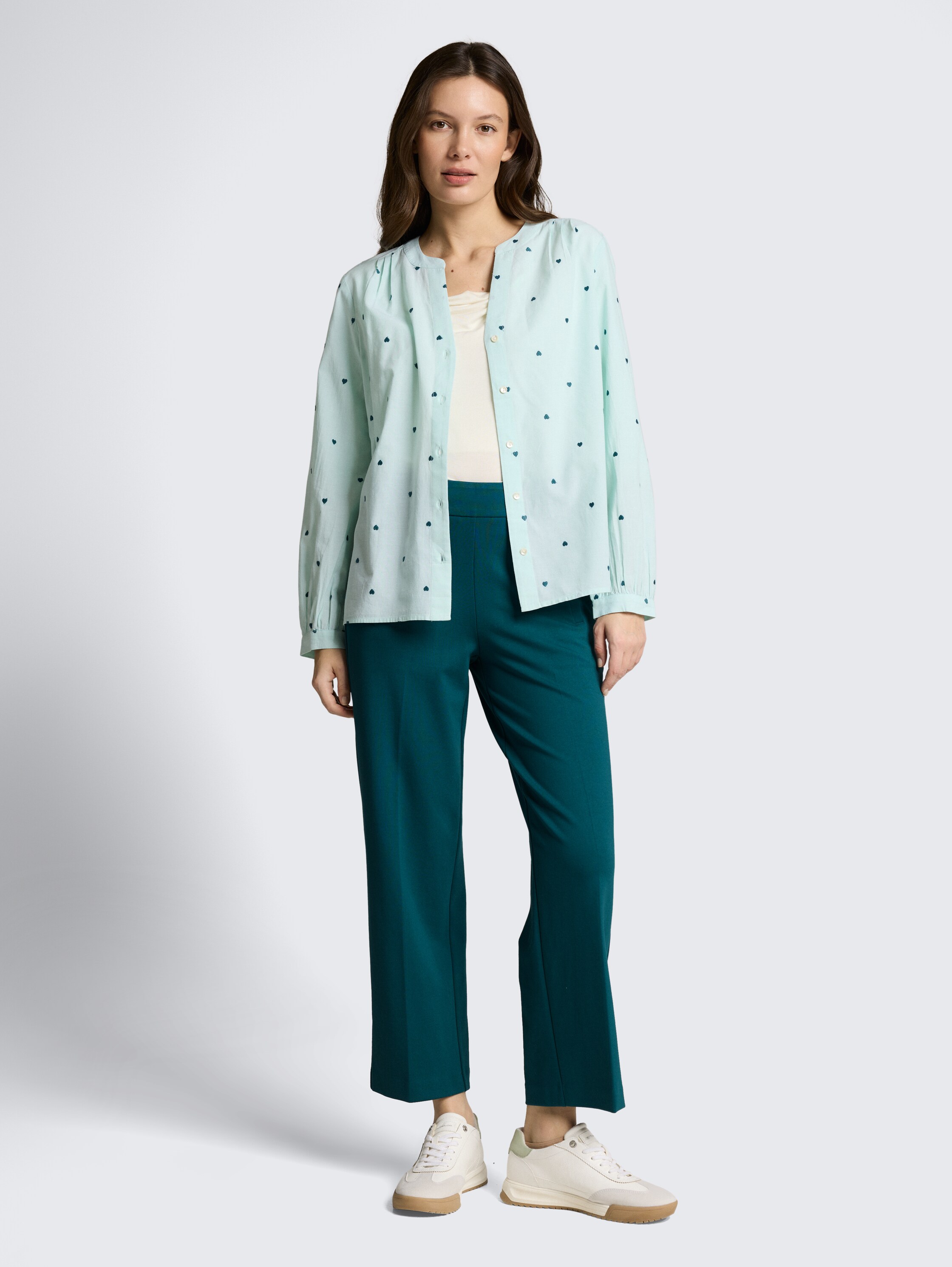 Pantalon court droit TTMIA - Deep Meadow Green - Vue de face du modèle