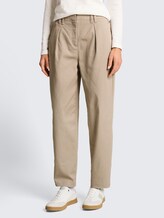 Pantalon court à pinces - soft taupe grey - Découpe Vue de face du modèle