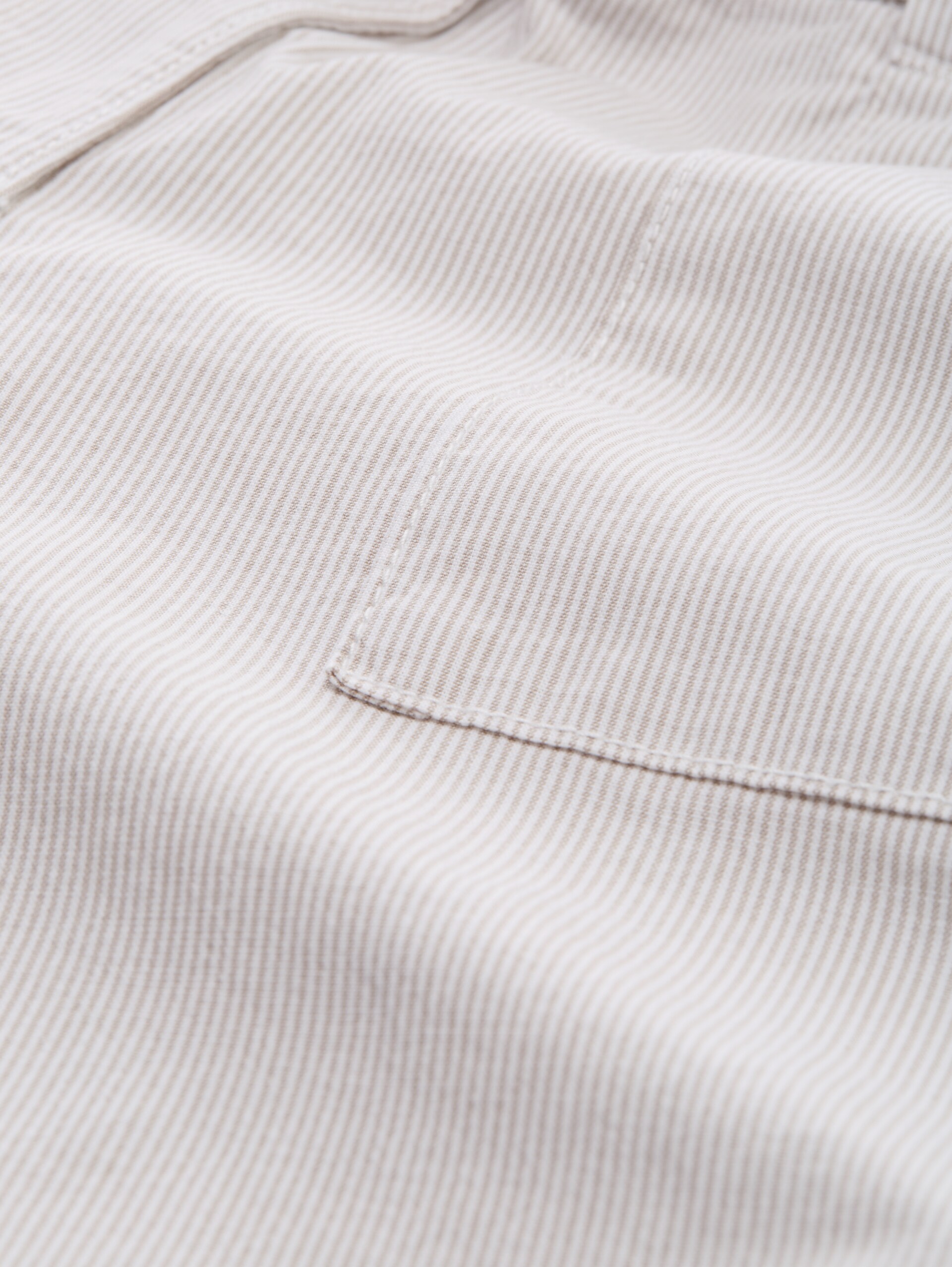 Chino-bermuda met trekkoord - delicate taupe grey stripe - Materiaalweergave