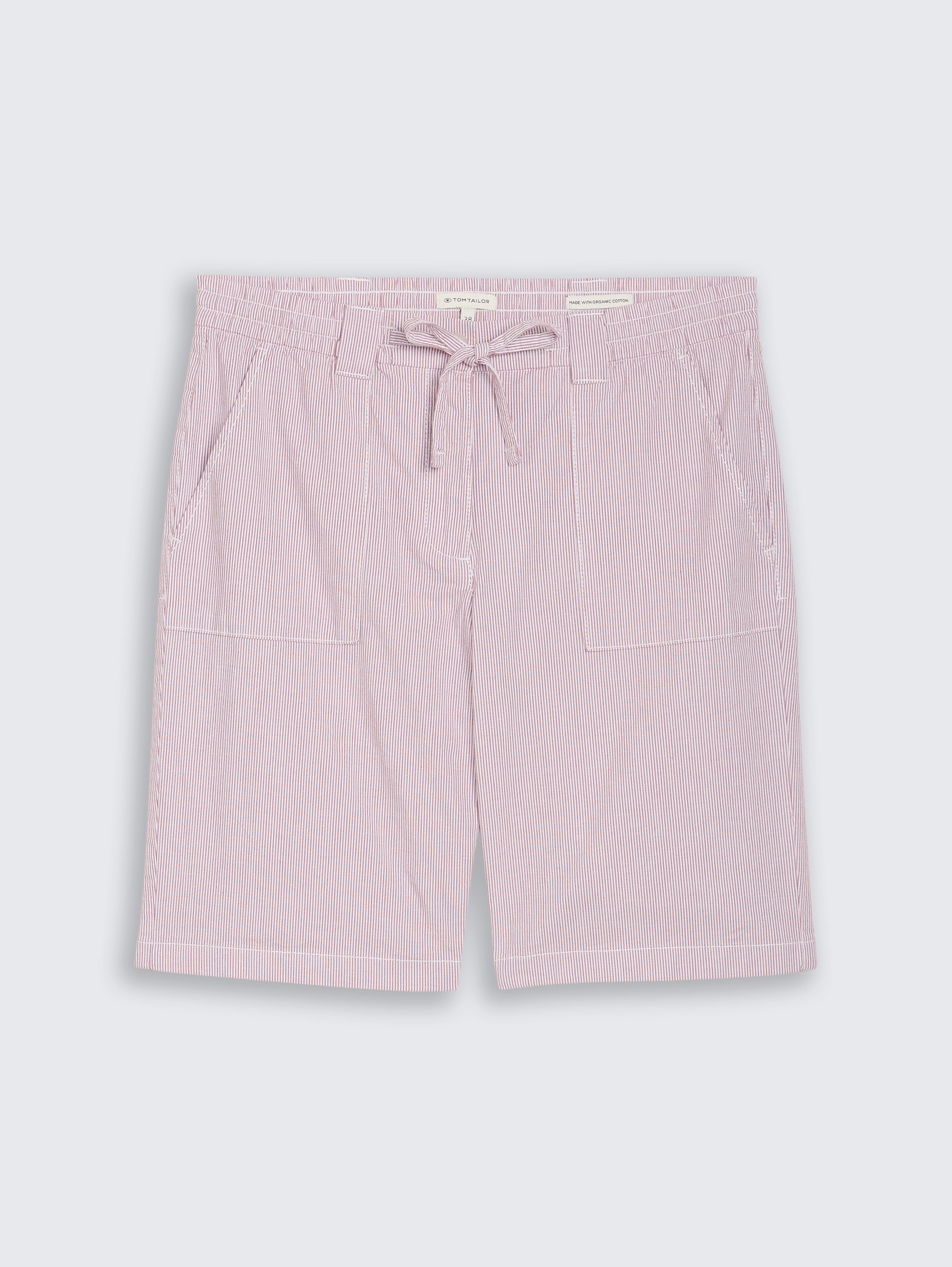 Chino Bermuda Shorts mit Kordelzug von Women, soft berry pink stripe