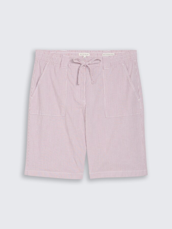 Chino Bermuda Shorts mit Kordelzug von Women, soft berry pink stripe