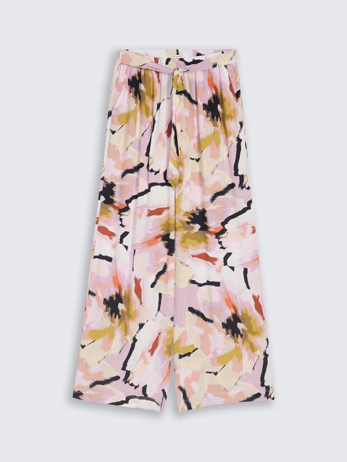 Loose Fit Palazzo Hose mit Muster von Women, big abstract flower print