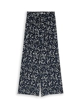 Ausgewählt, Loose Fit Palazzo Hose mit Muster von Tom Tailor, blau