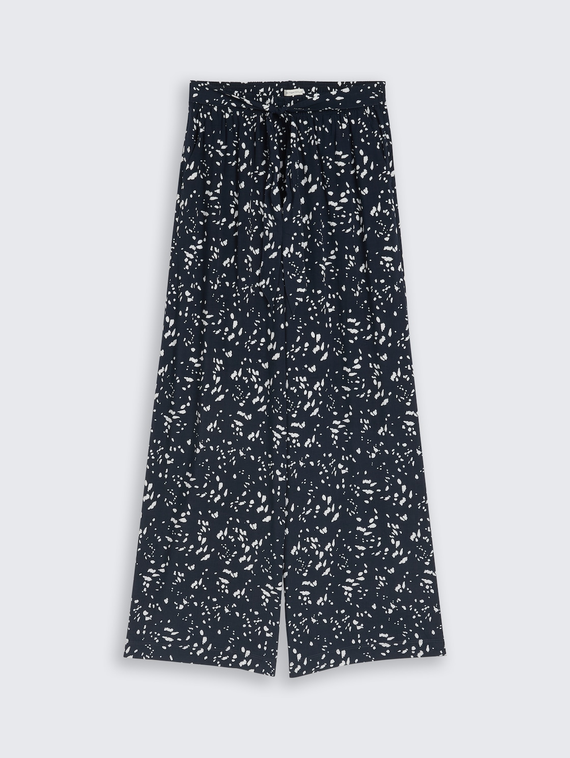 Loose Fit Palazzo Hose mit Muster - navy dot - Vorder-Produkt-Ansicht