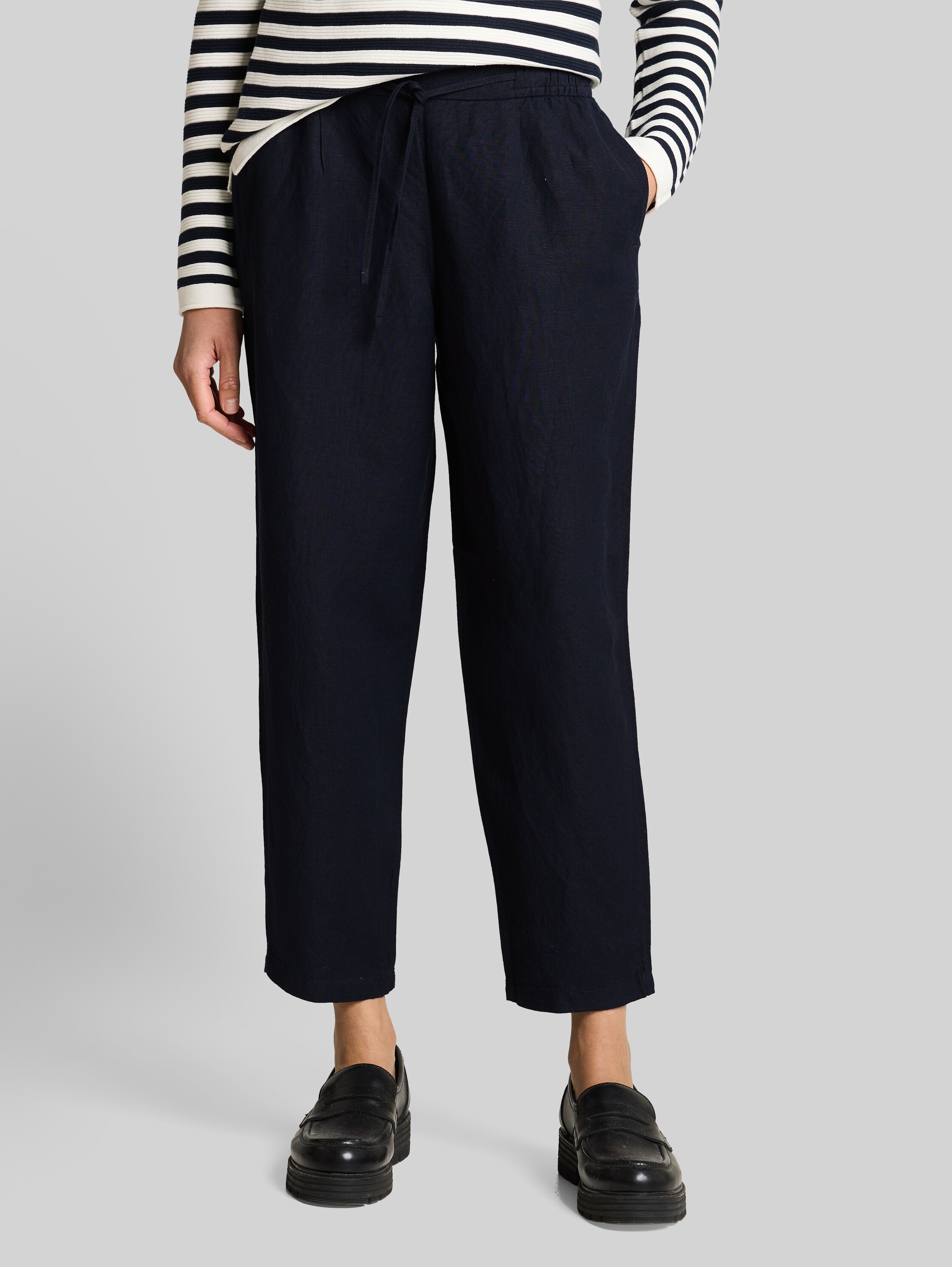 Loose Fit панталони от смесен лен - Image 3