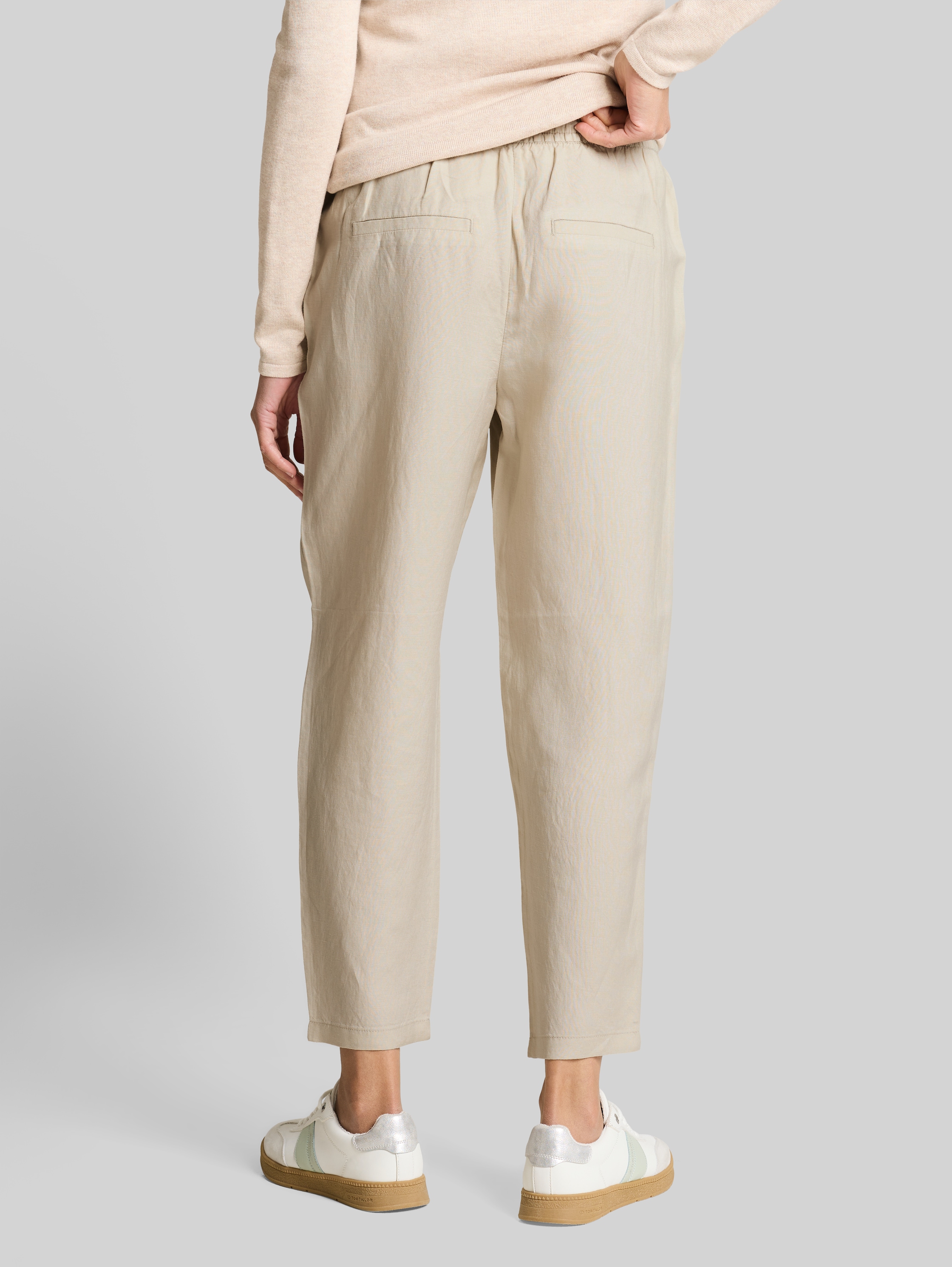 Loose Fit панталони от смесен лен - Image 5