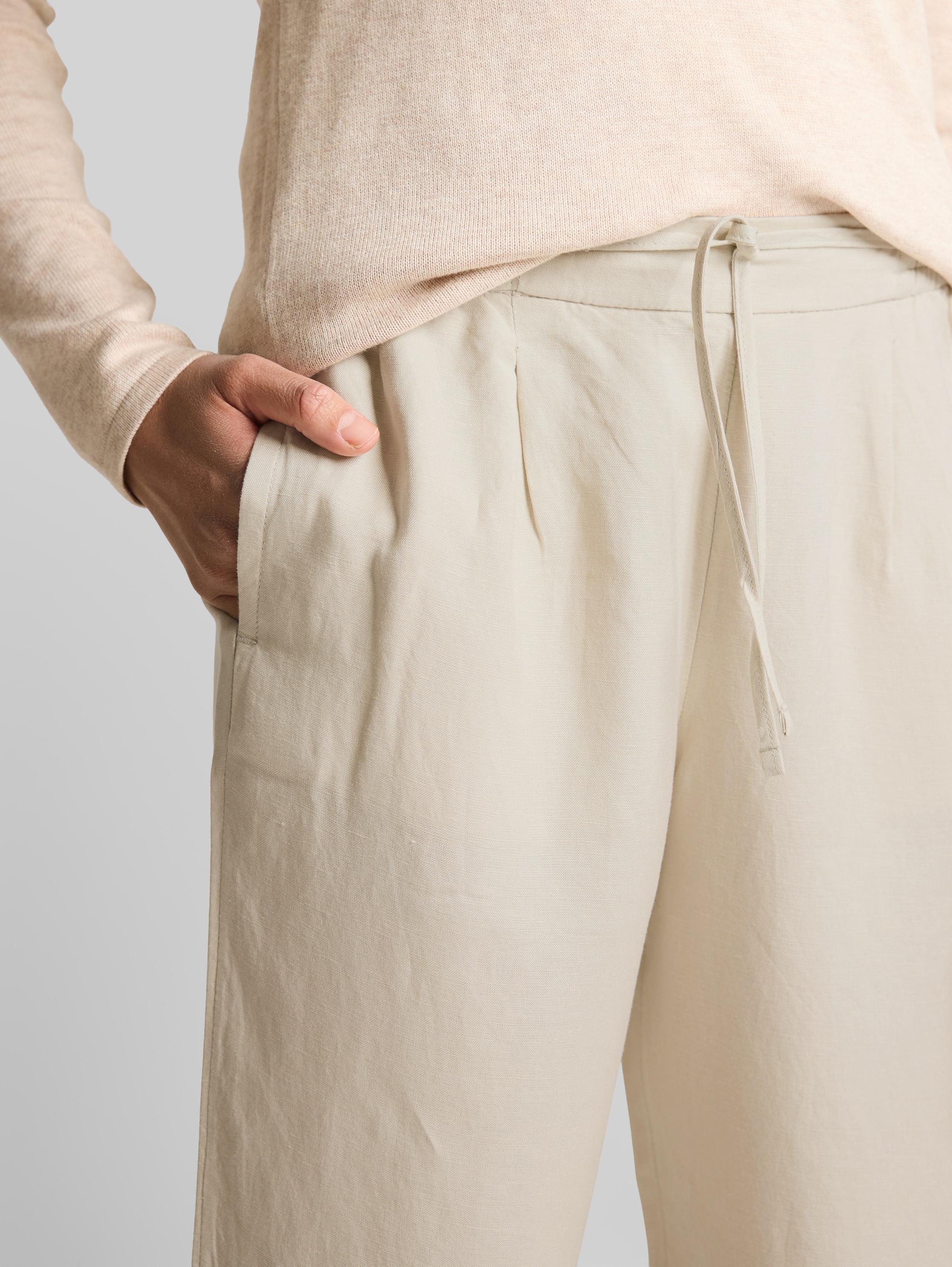 Loose Fit панталони от смесен лен - Image 6