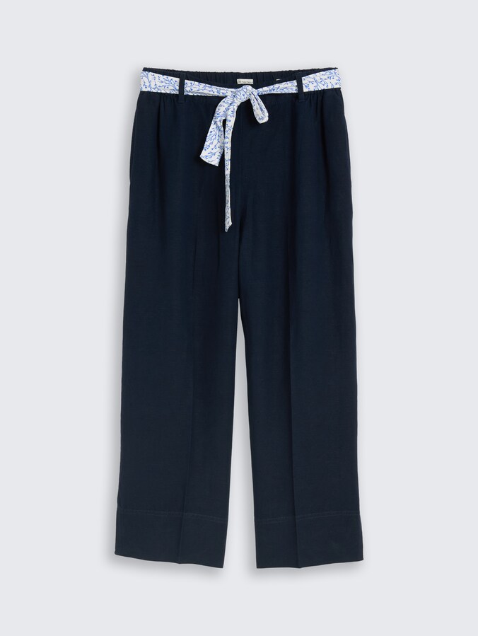 Culotte Hose mit Leinenanteil von Women, sky captain blue