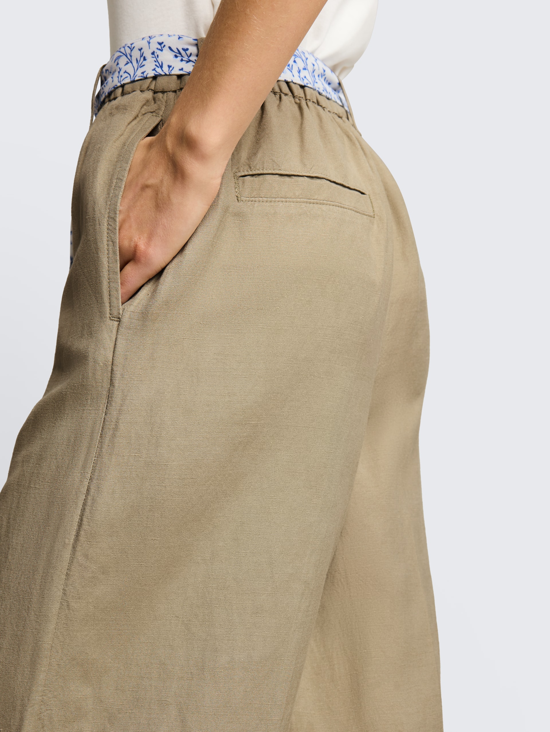 Culotte met linnen - Silver Olive - Detailaanzicht model