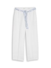 Niet geselecteerd, Culotte broek met linnen door Tom Tailor, wit