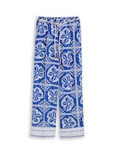 Geselecteerd, Wide leg broek met linnen door Tom Tailor, blauw