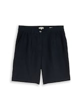 Nicht ausgewählt, Loose Fit Bermuda Shorts mit Leinenanteil von Tom Tailor, blau