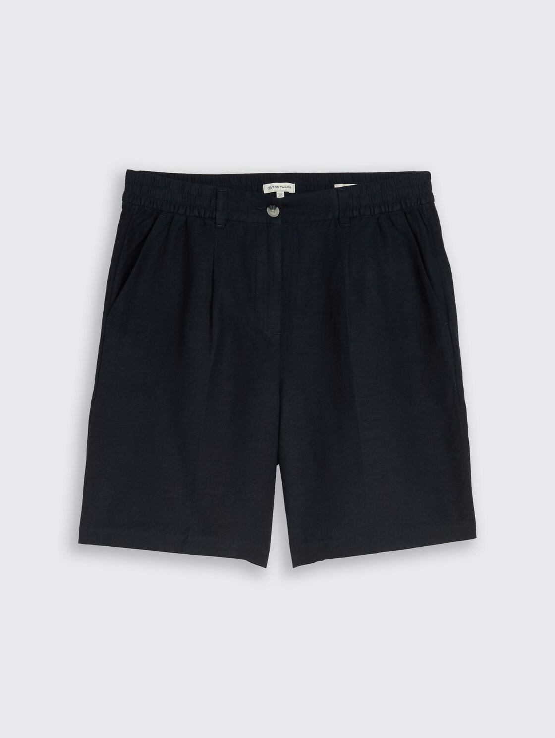 Loose Fit Bermuda Shorts mit Leinenanteil - sky captain blue - Vorder-Produkt-Ansicht