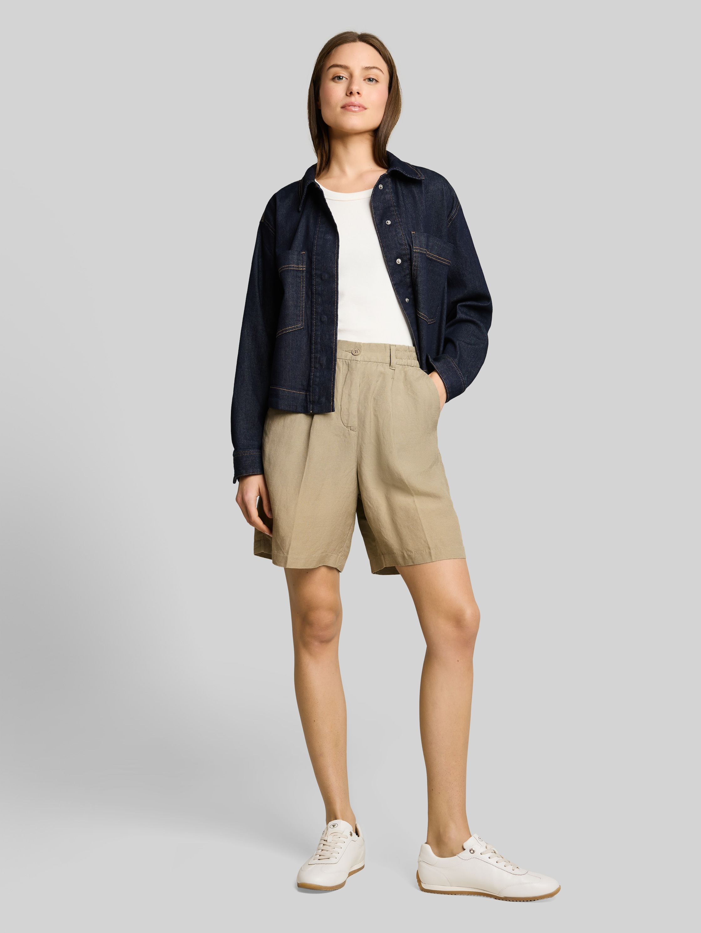Loose Fit бермуди от смесен лен Bermuda