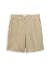 Niet geselecteerd, Bermudashort met losse pasvorm en linnen door Tom Tailor, groen