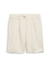 Ausgewählt, Loose Fit Bermuda Shorts mit Leinenanteil von Tom Tailor, braun