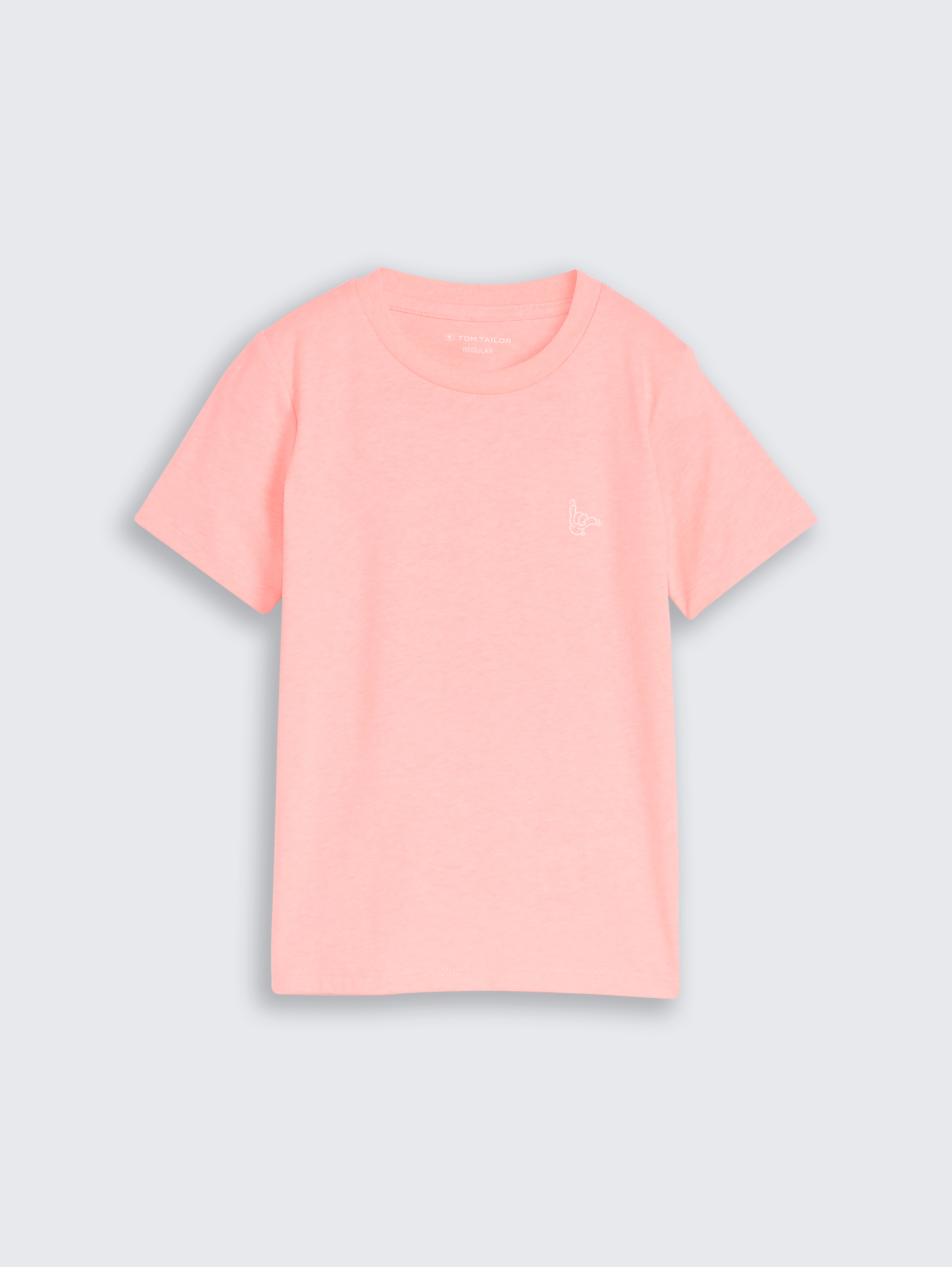 Basic T-Shirt von Mini Boys, soft neon pink