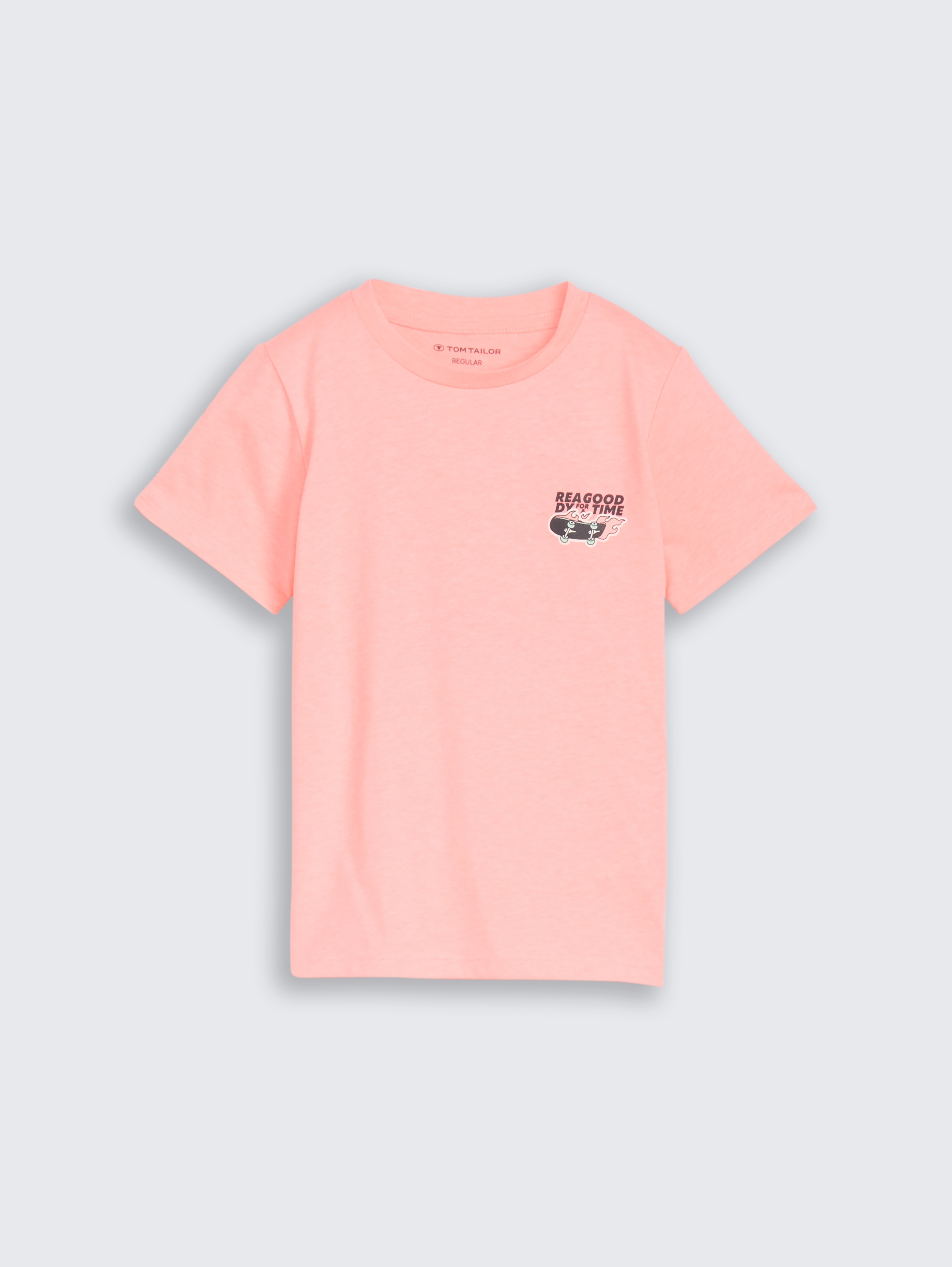 T-Shirt mit Foto-Print von Mini Boys, soft neon pink