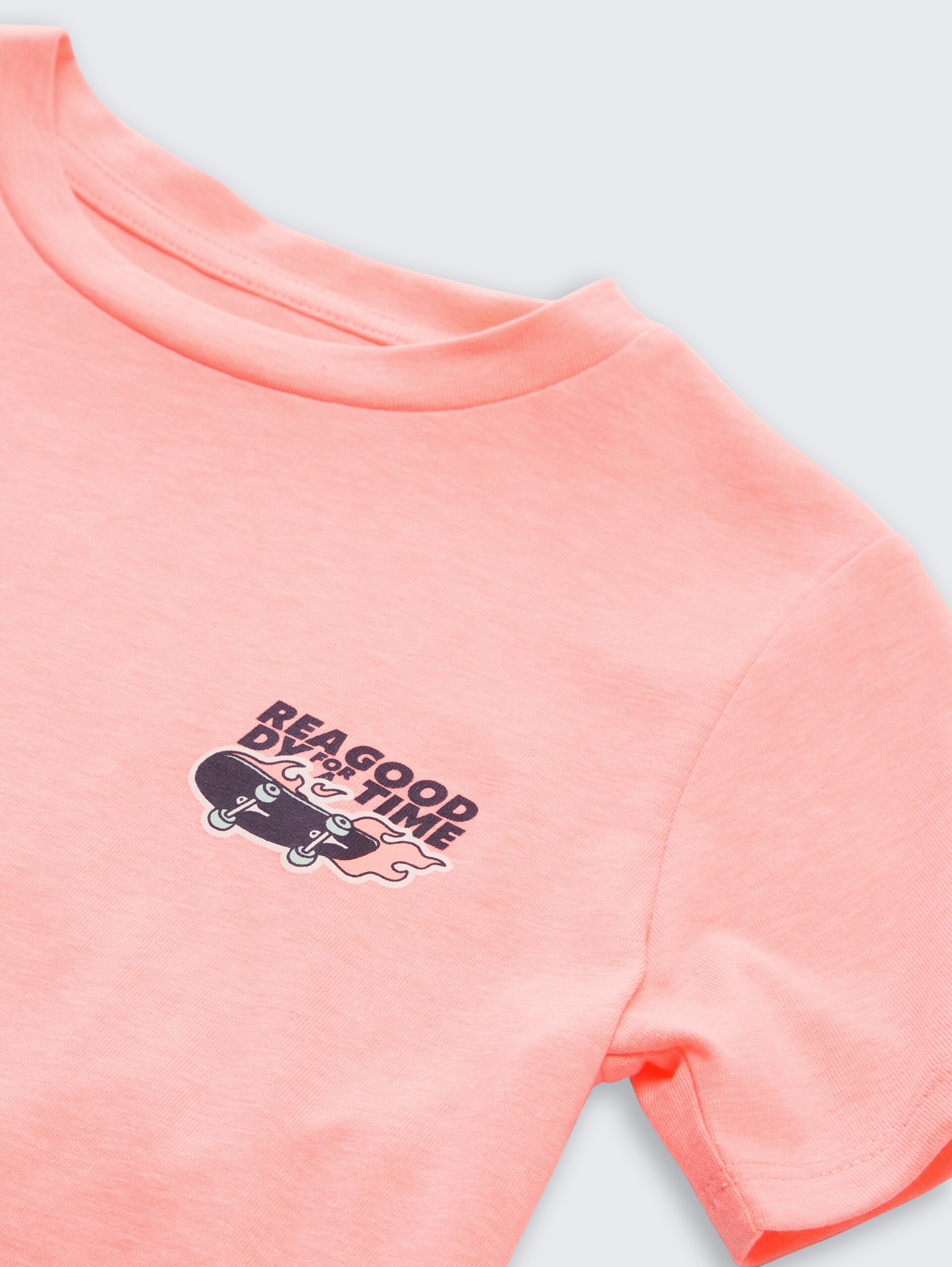 T-shirt avec imprimé photo - soft neon pink - Vue détaillée du modèle