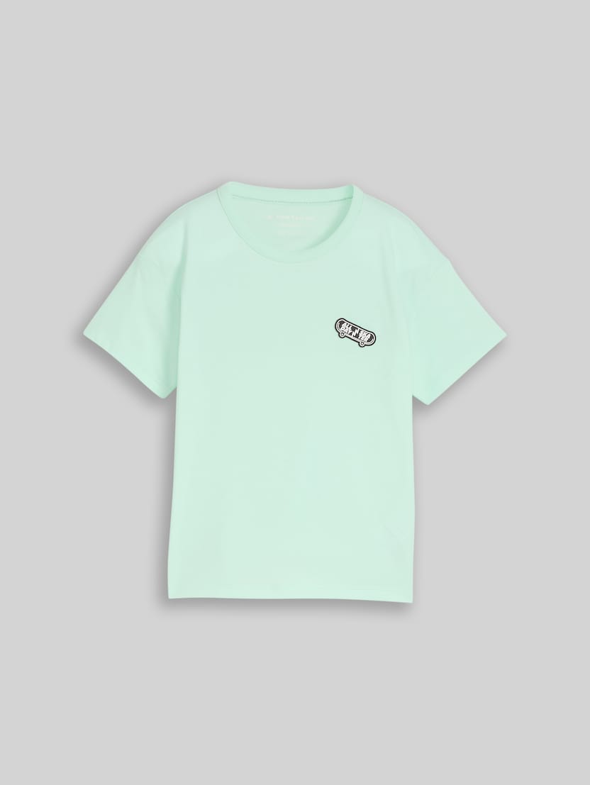 Oversize T-Shirt mit Print von Mini Boys, light bay green