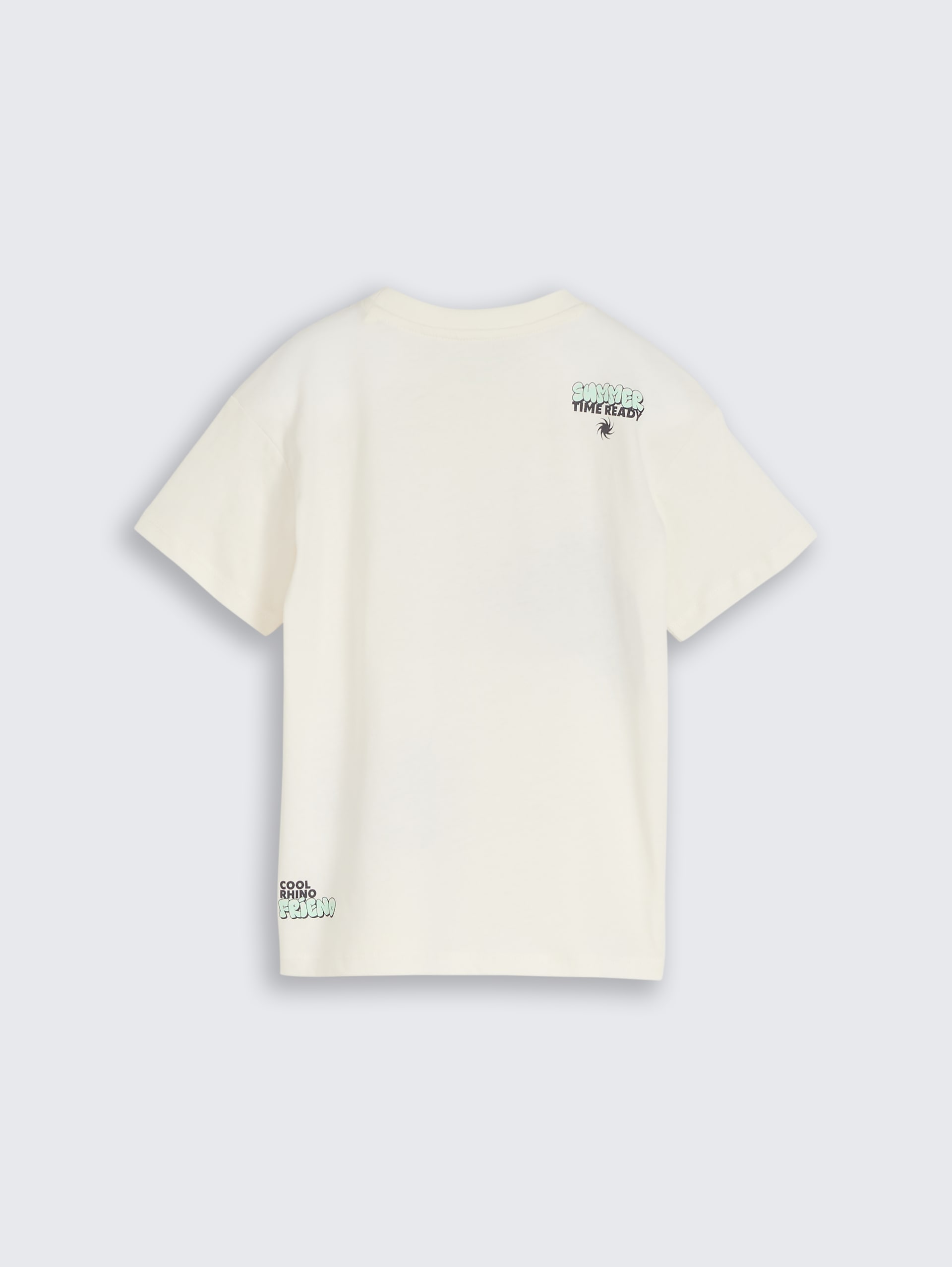 Oversized T-shirt with back print - Wool White