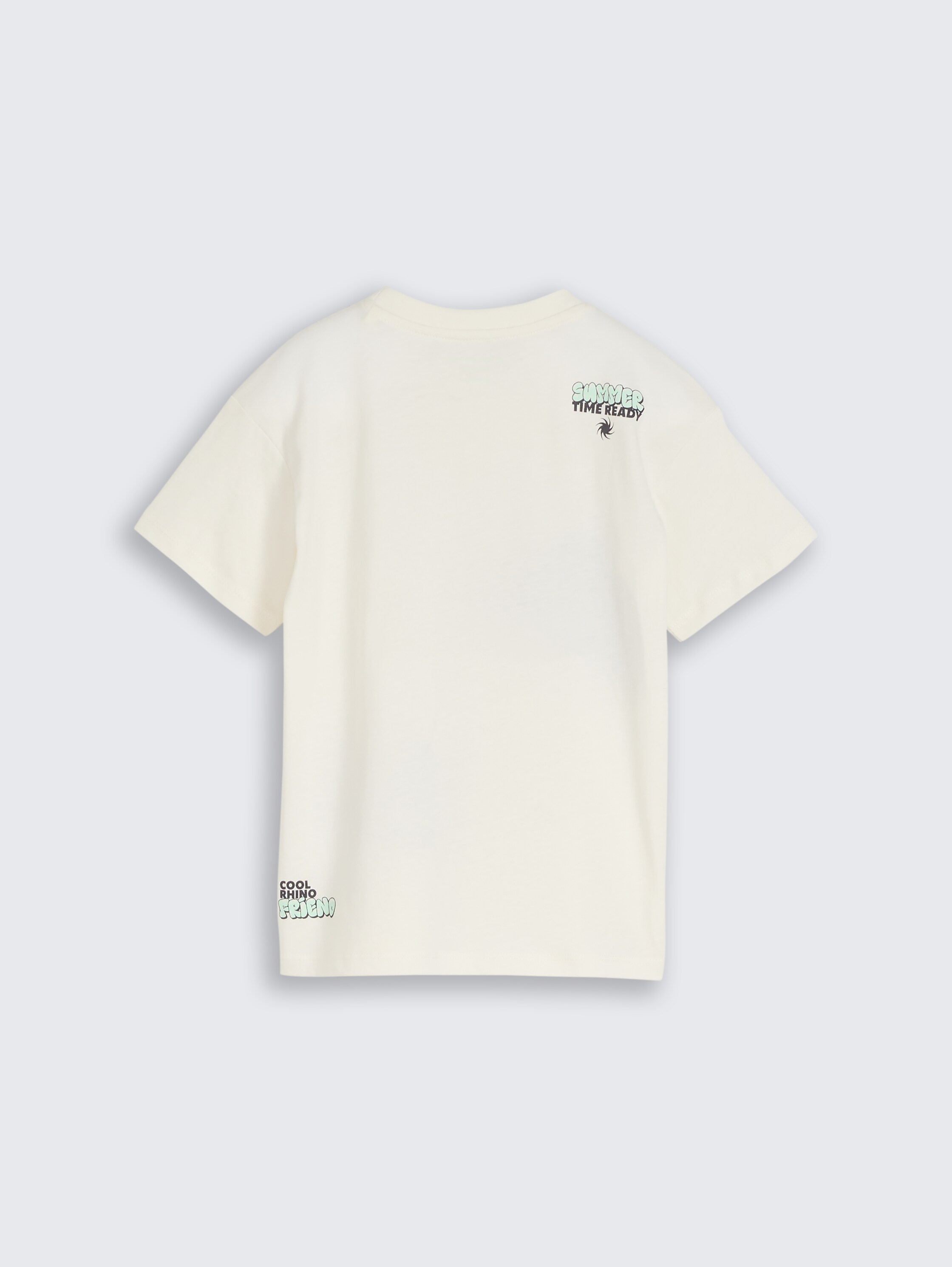 Oversized T-shirt met print op de rug - wool_white - 