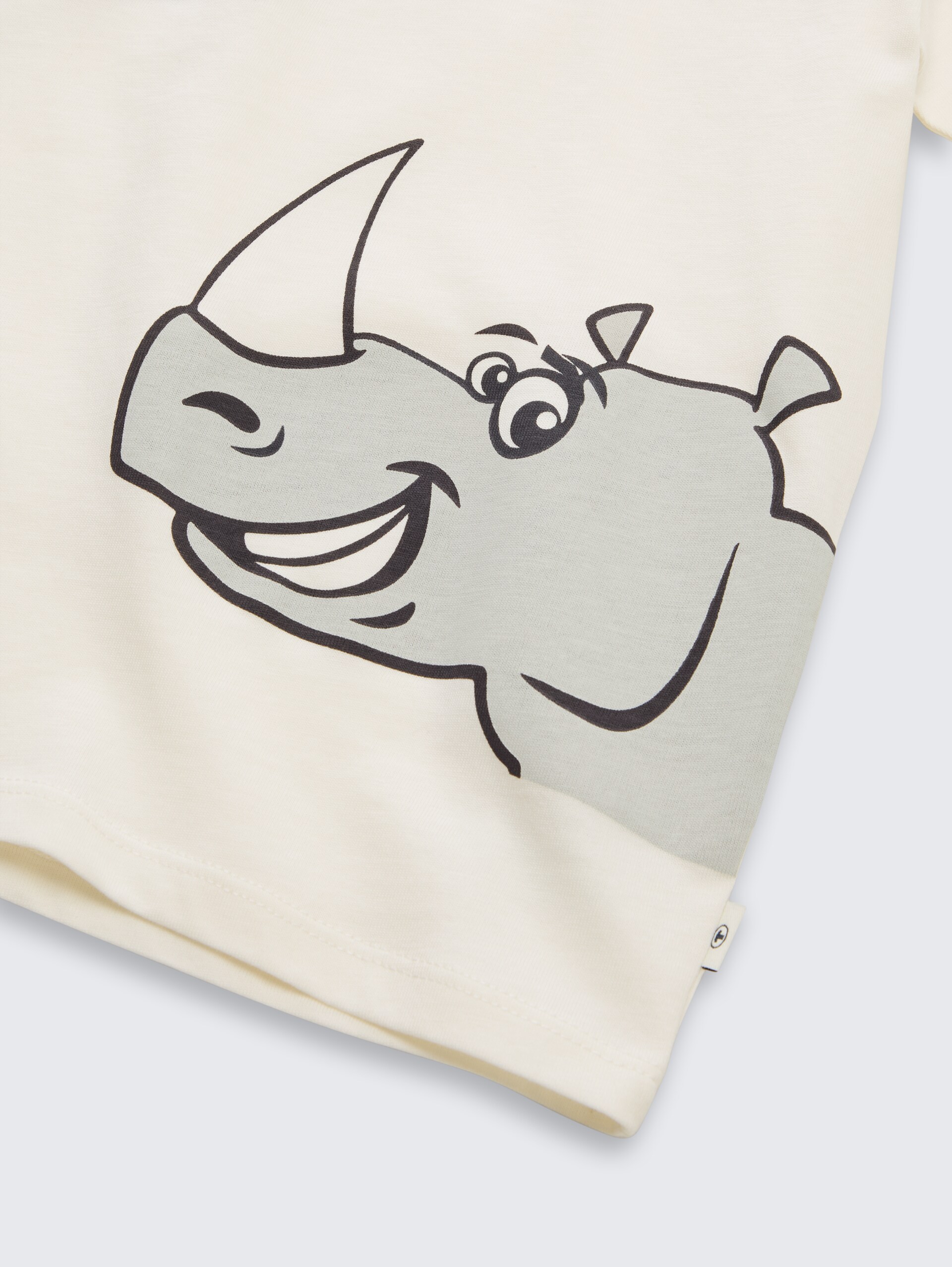 Oversized T-shirt with back print - Wool White - Detail model view