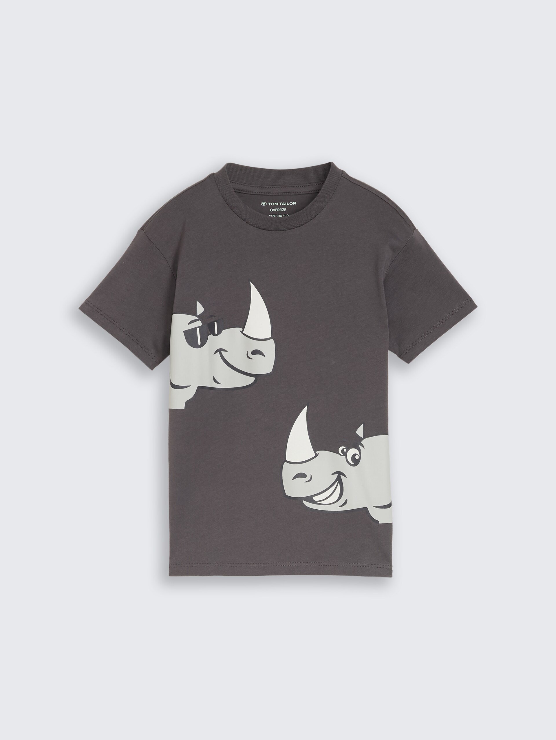 T-shirt oversize avec imprimé dans le dos - dark urban grey - Vue de face du produit