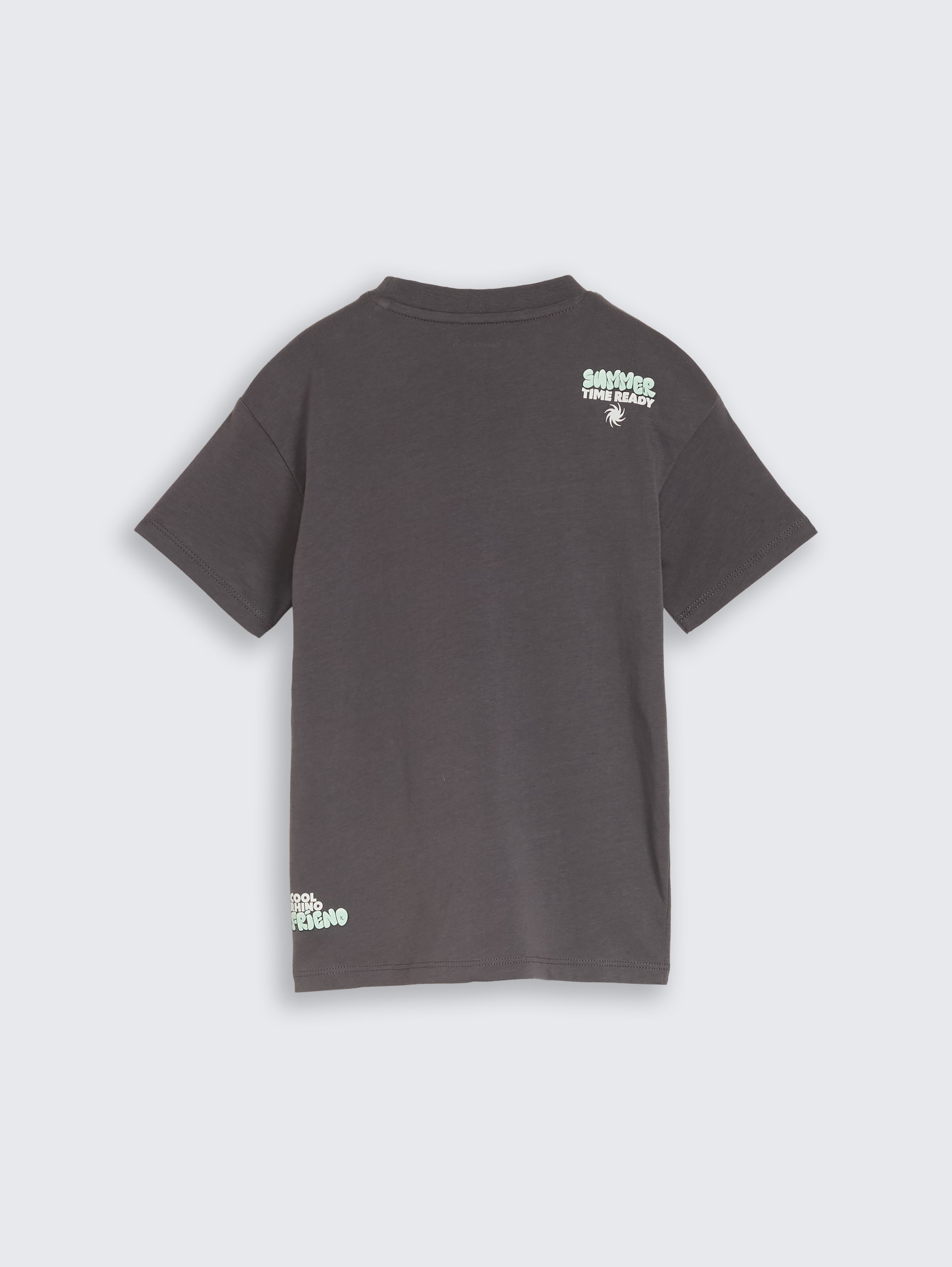 Oversized T-shirt with back print - dark_urban_grey - 