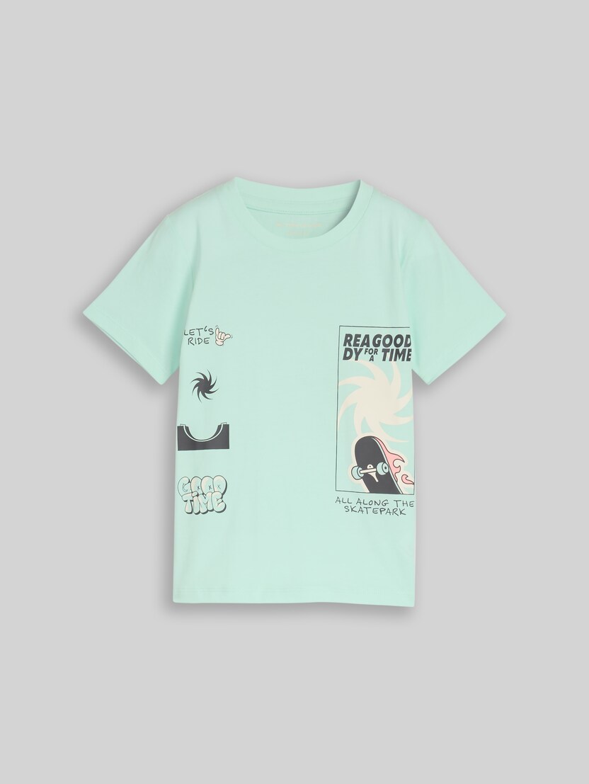 T-Shirt mit Print von Mini Boys, light bay green