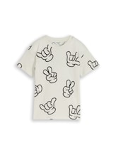 Ausgewählt, Oversize T-Shirt mit Muster von Tom Tailor, weiß