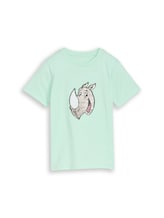 Ausgewählt, T-Shirt mit Wendepailletten von Tom Tailor, grün