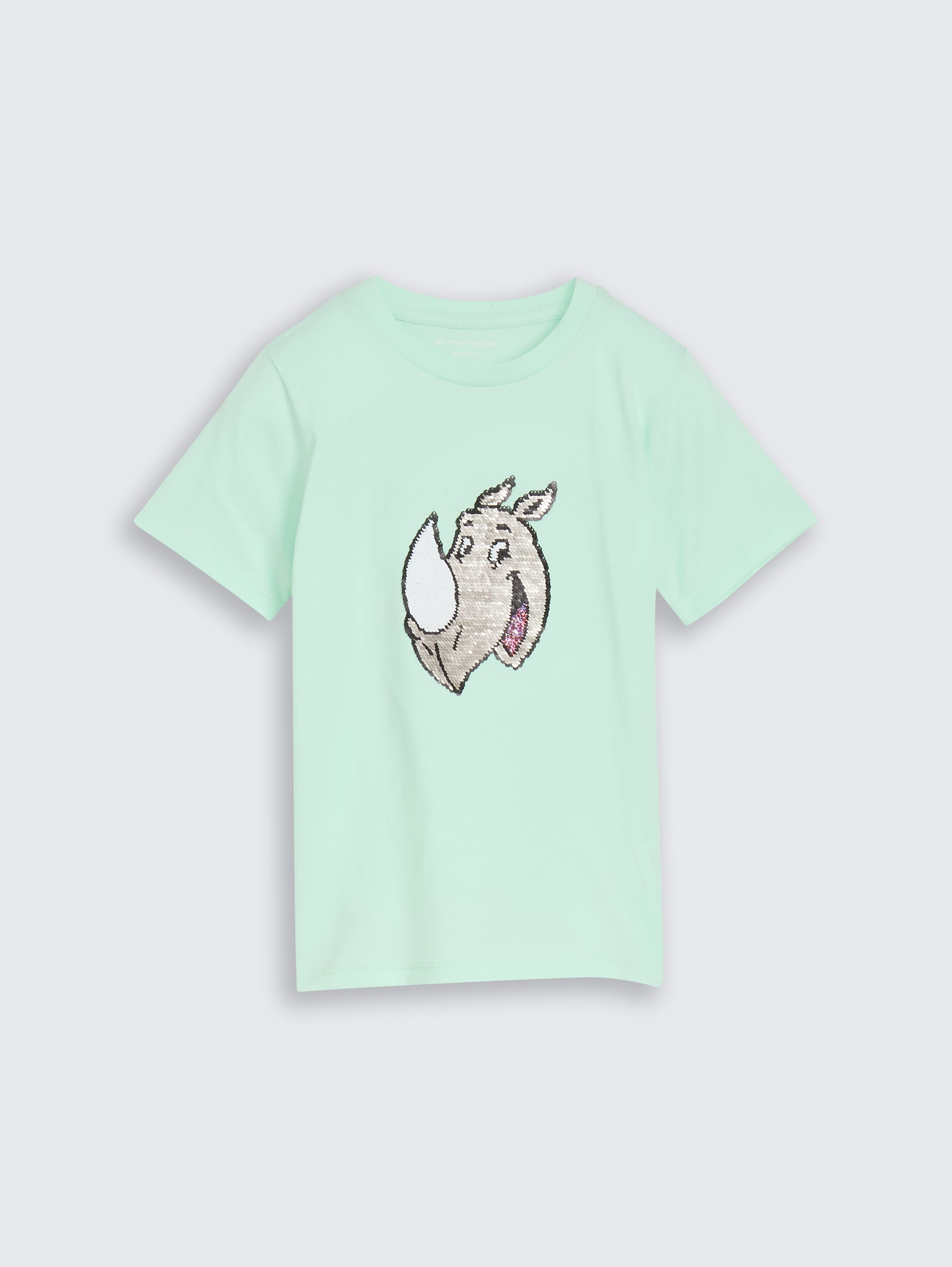 T-shirt with reversible sequins - light_bay_green - 