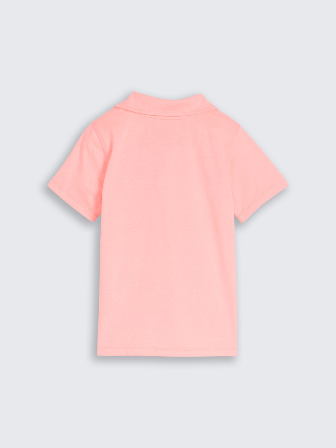 Heavy-Jersey Poloshirt mit Brusttasche - soft neon pink