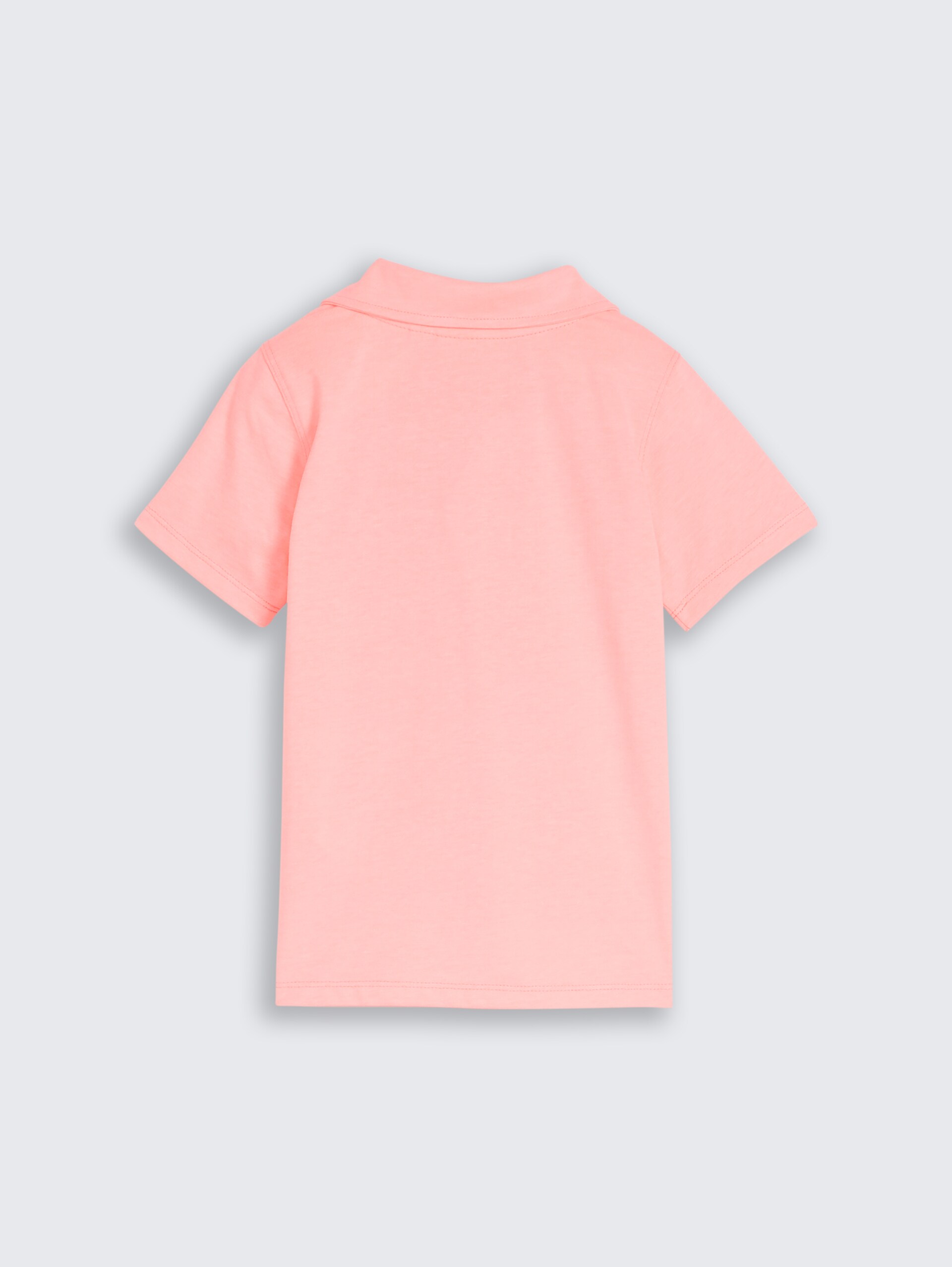 Heavy-Jersey Poloshirt mit Brusttasche - soft neon pink