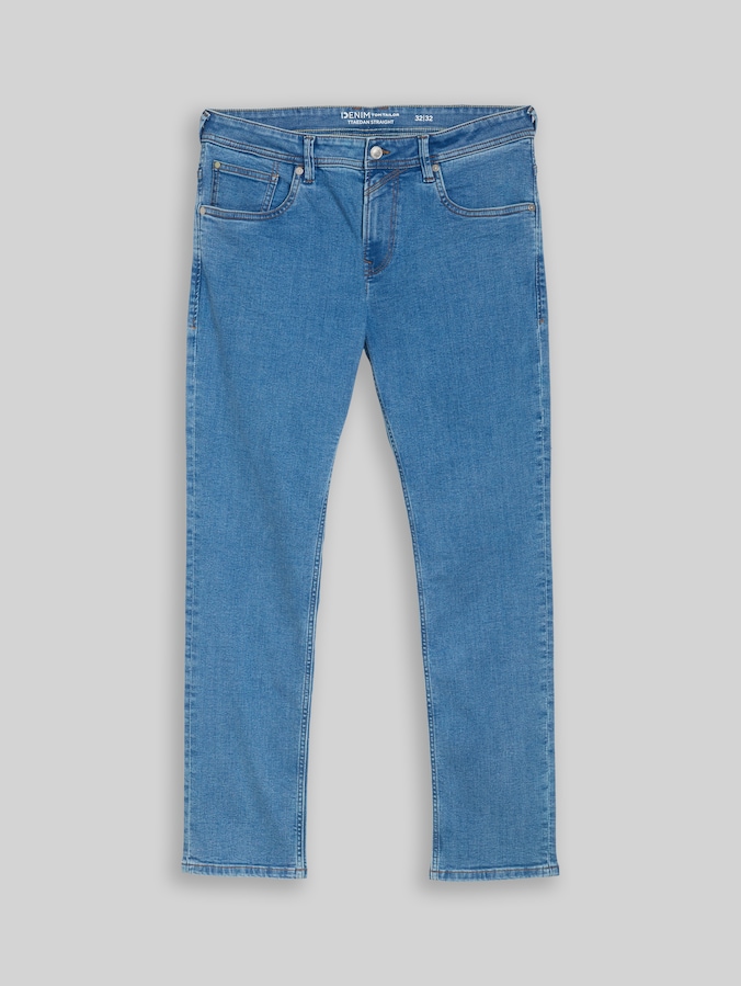 TTAEDAN STRAIGHT Jeans mit Stretch von Denim Male, bright blue denim