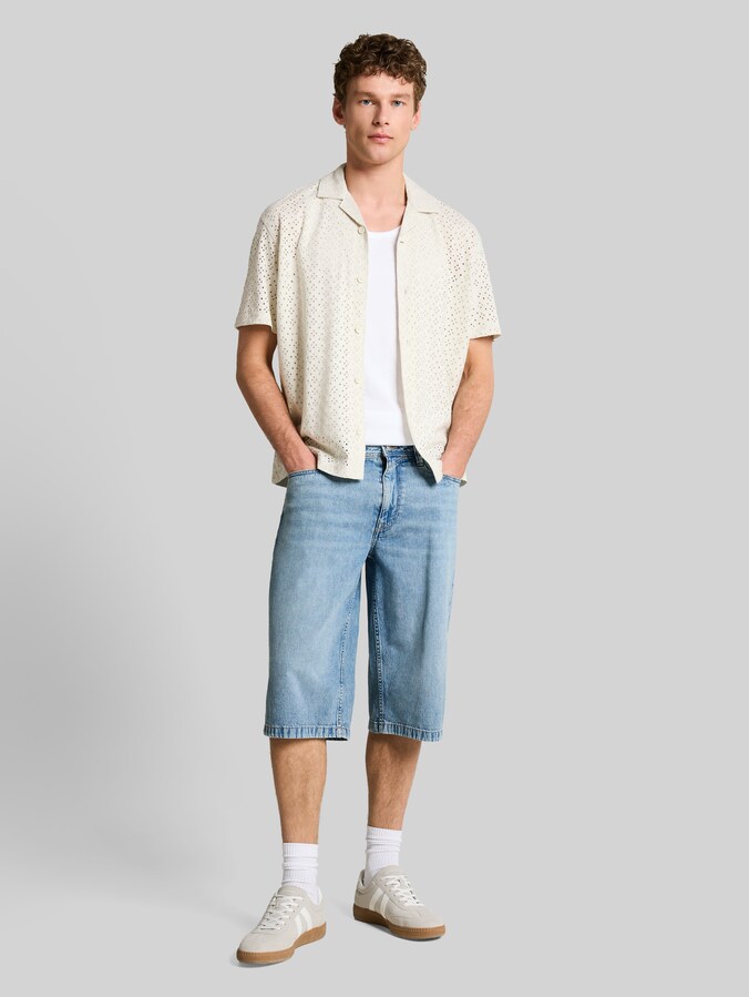 TTWAYLEN RELAXED Ultralight Jeans Shorts von Denim Male, Used Light Stone Blue Denim