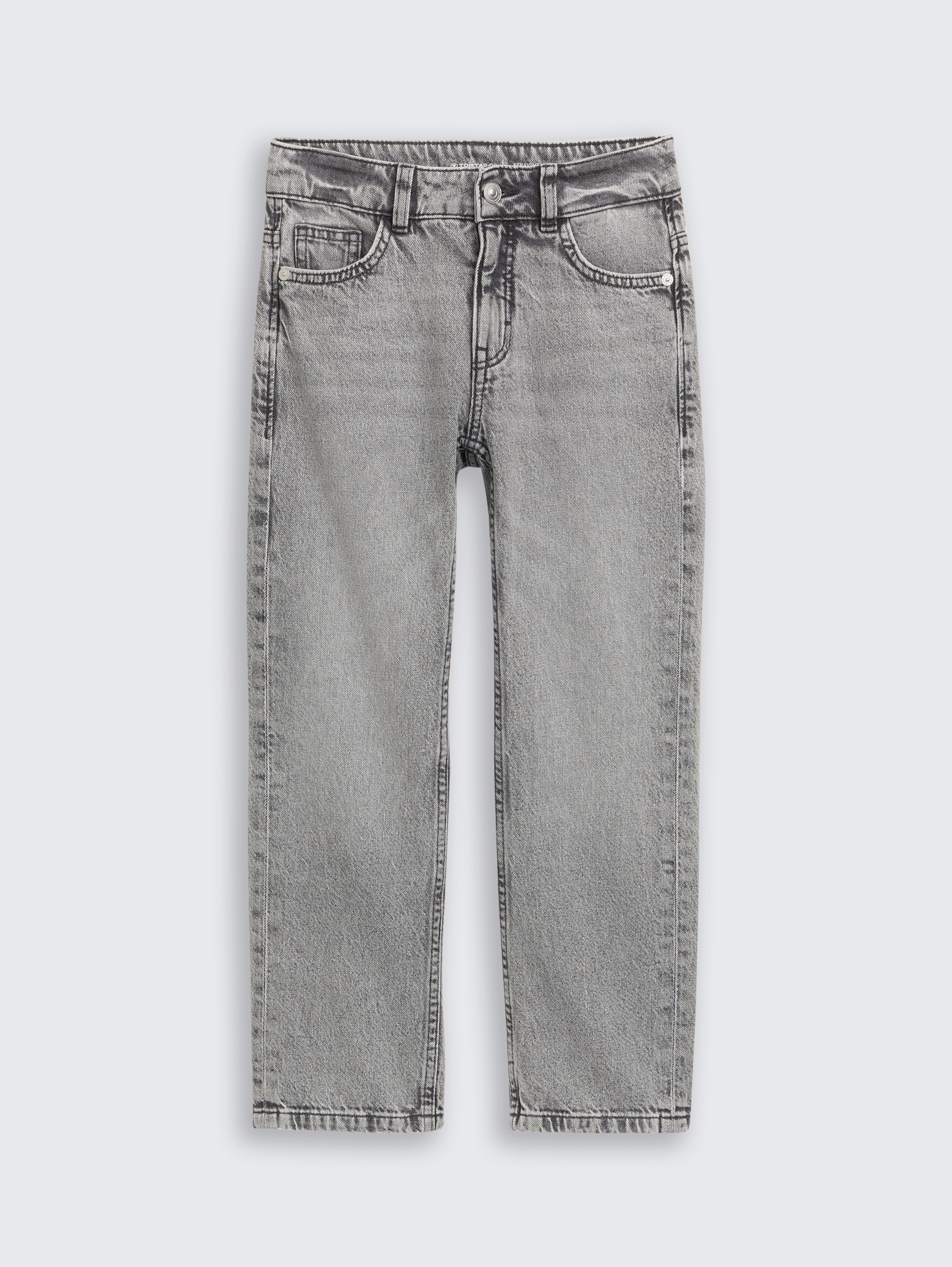 Straight Jeans von Teen Boys, grey denim
