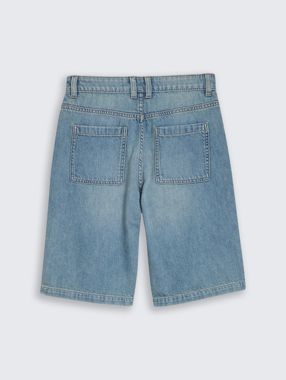 Baggy Jeans Shorts - Tinted Blue Denim