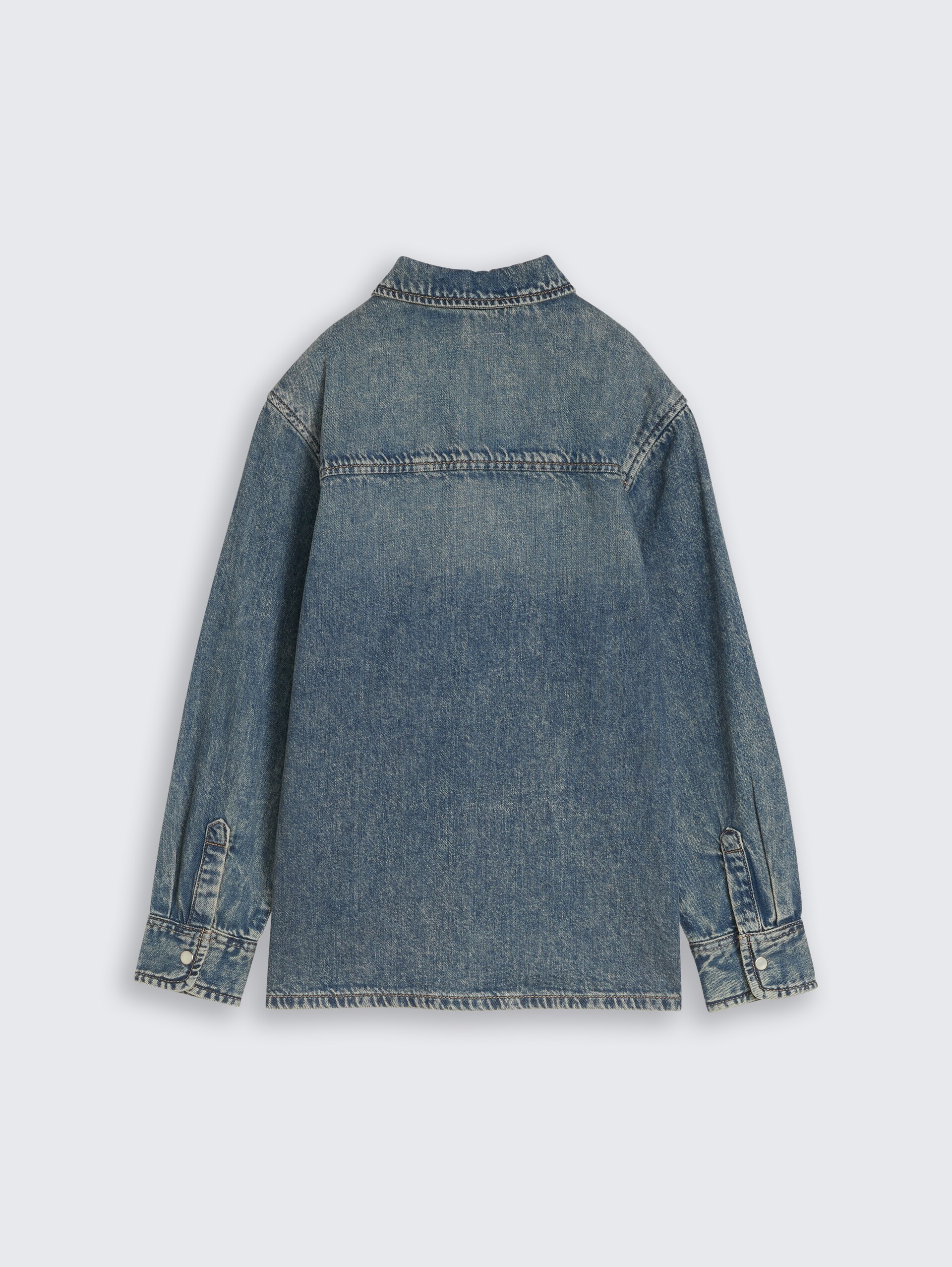 Regular fit katoenen spijkeroverhemd - Tinted Blue Denim