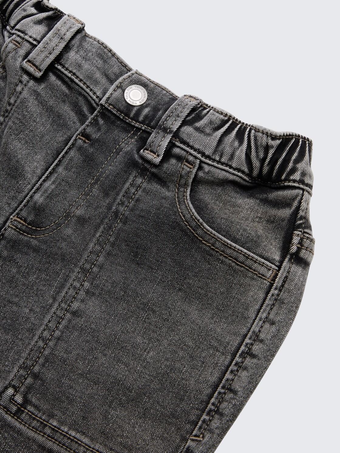 Baggy Jeans - grey denim - Detail-Model-Ansicht