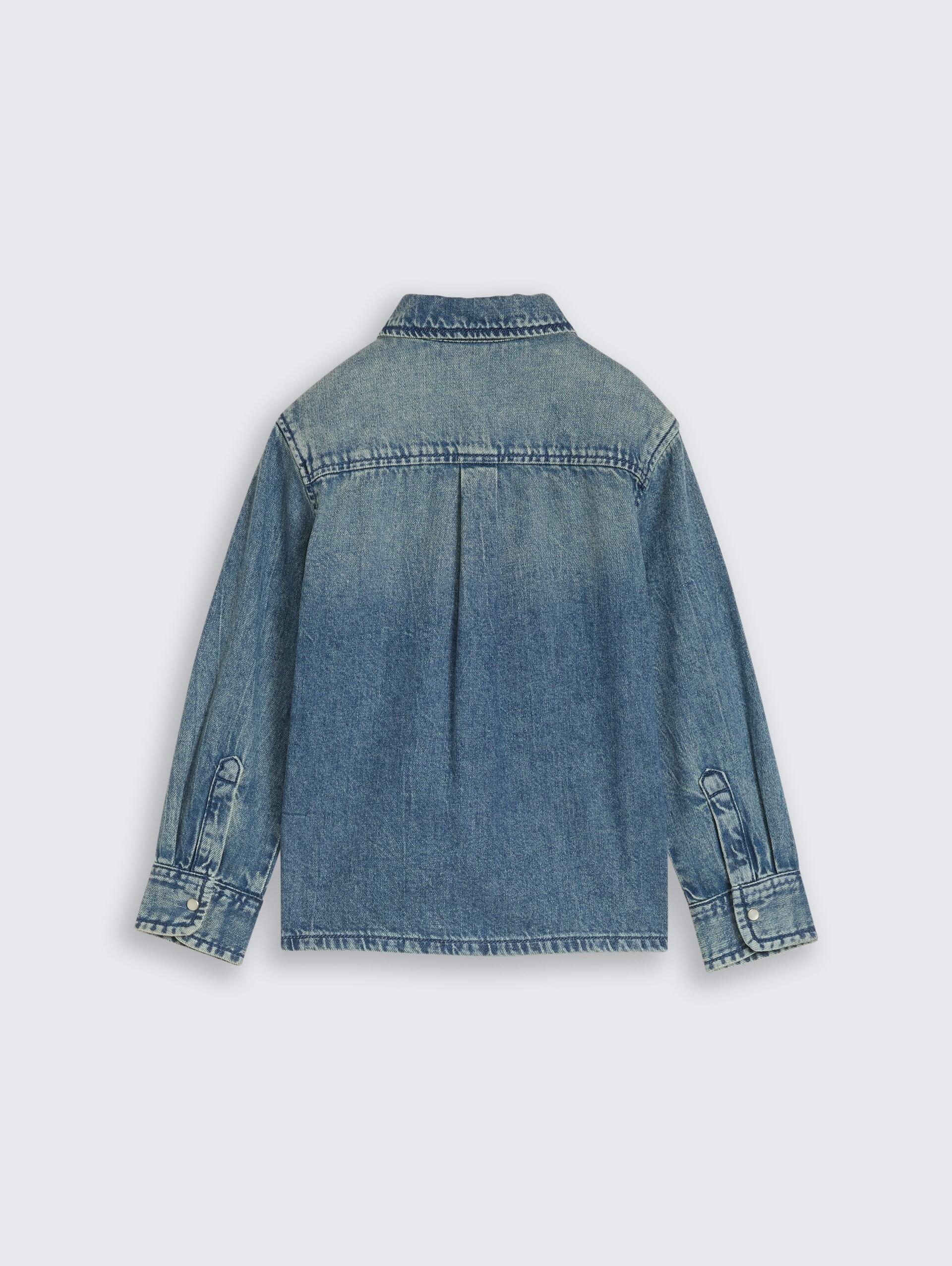 Regular Fit Jeanshemd mit Baumwolle - Tinted Blue Denim