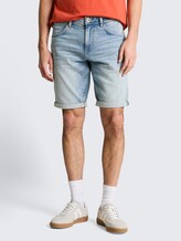 Short en jean TTJOSH REGULAR SLIM - Light Stone Blue Denim - Découpe Vue de face du modèle