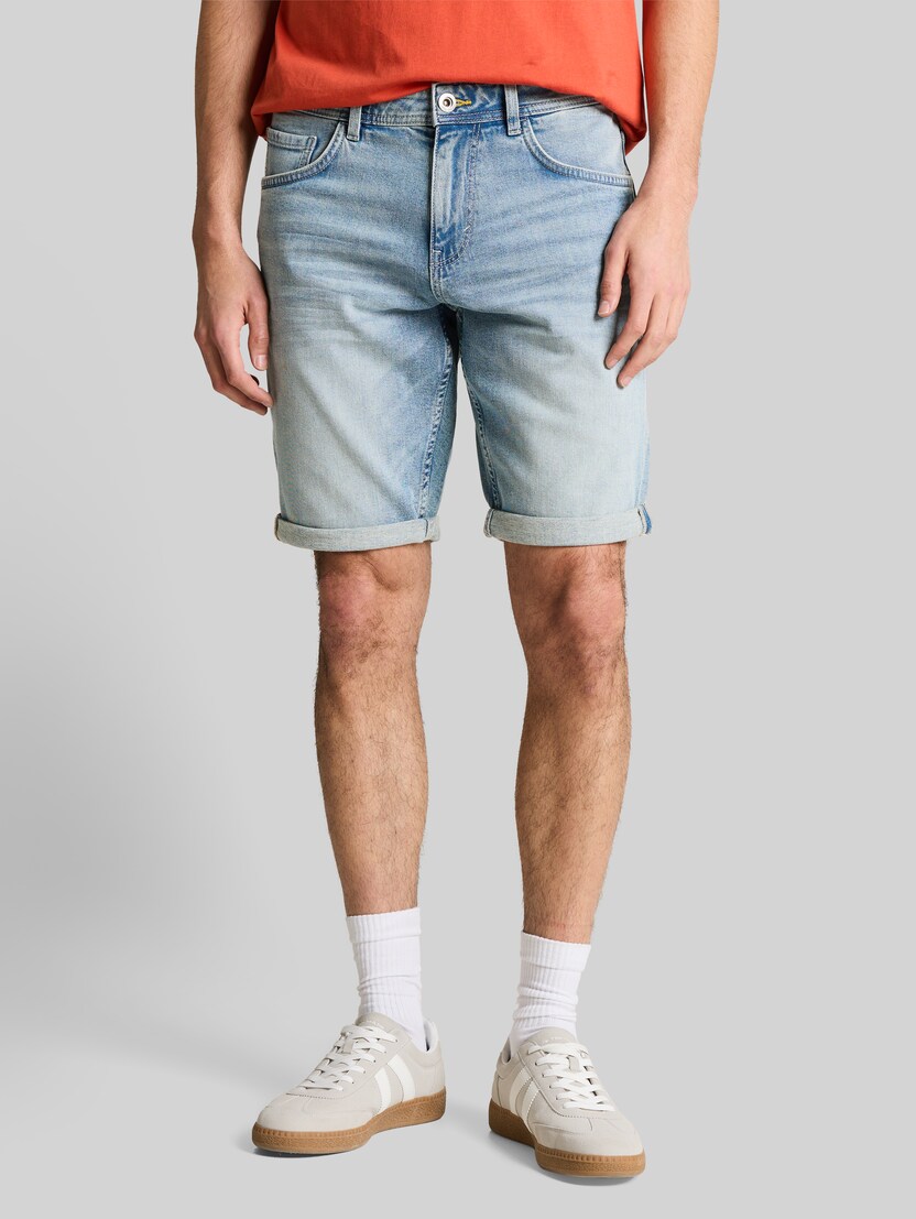 TTJOSH REGULAR SLIM Jeans Shorts von Men, Light Stone Blue Denim