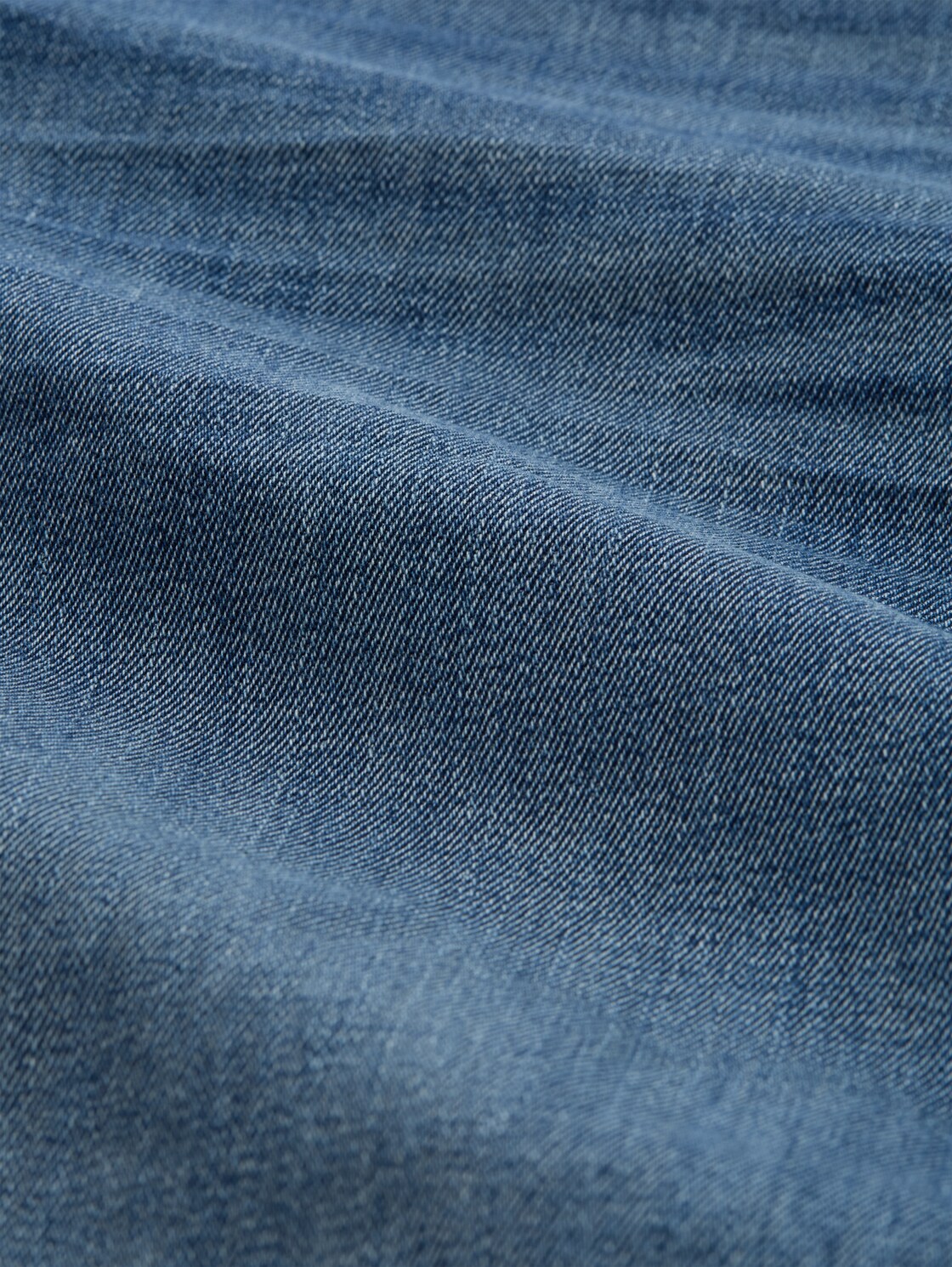 TTJOSH REGULAR SLIM Jeans Shorts - mid stone bright blue denim - Material-Ansicht