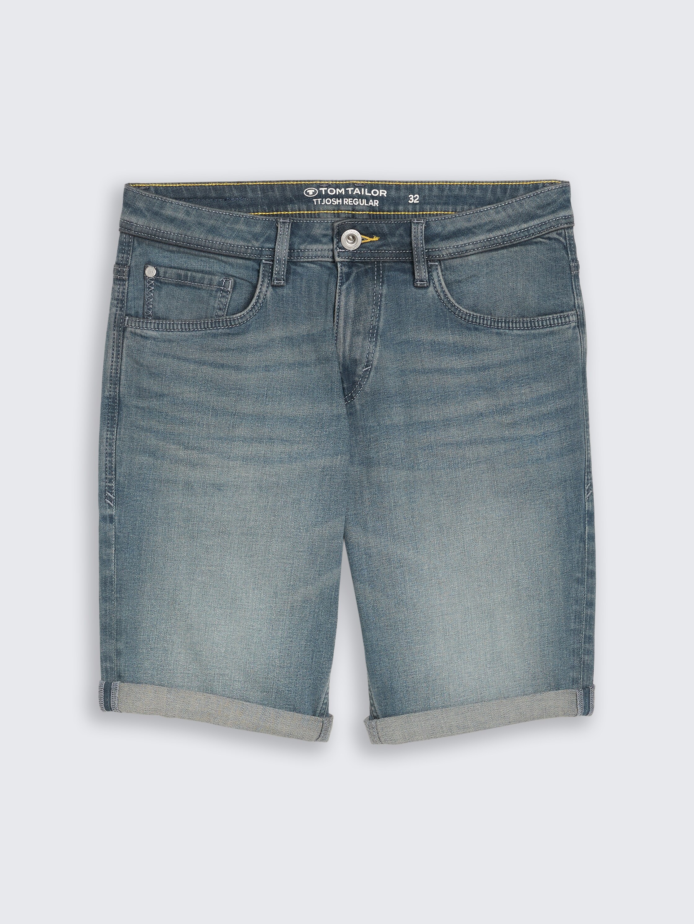 TTJOSH REGULAR SLIM jeansshort - light_stone_blue_grey_denim - 